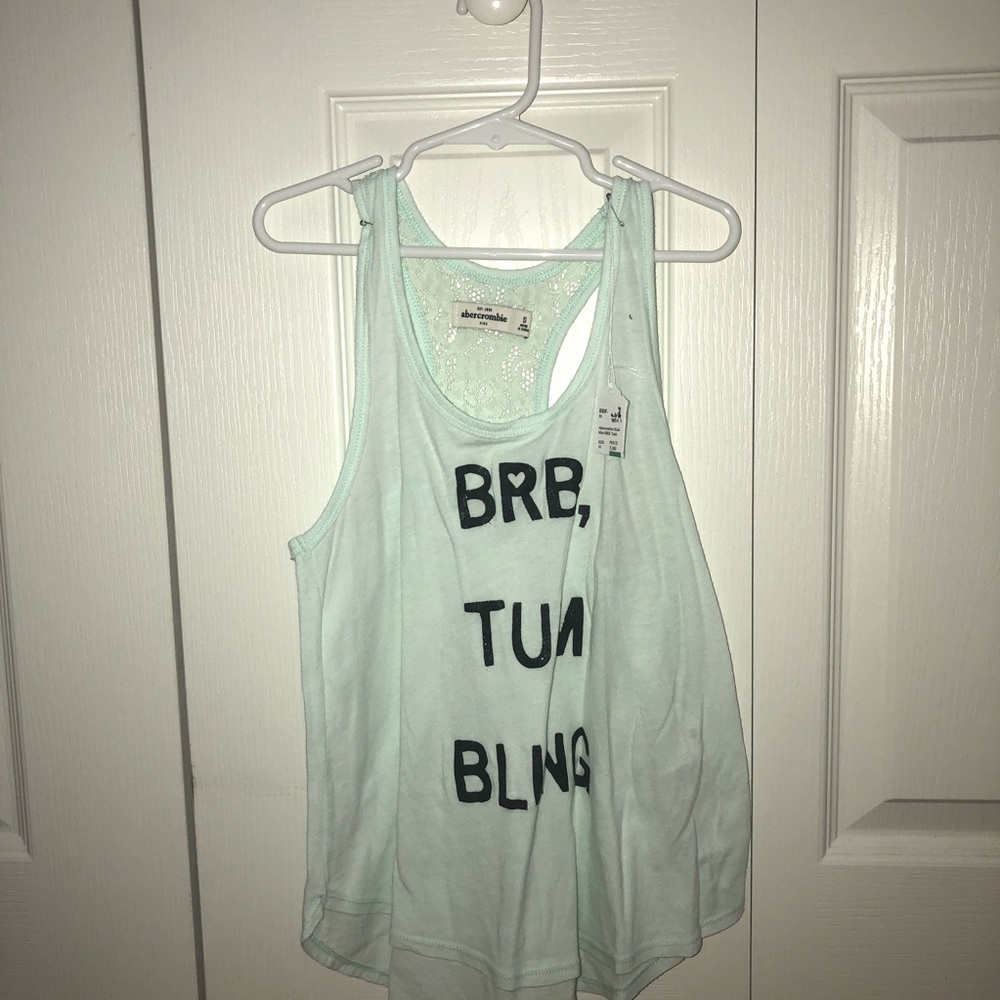 small mint green abercrombie graphic tank